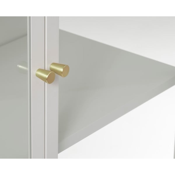 Fehér fém tálalószekrény 90x160 cm Carmel – Unique Furniture-image-3