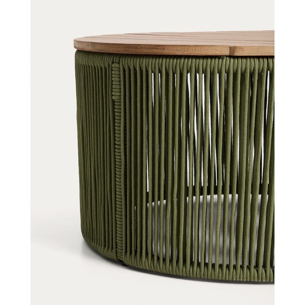 Kerek kerti dohányzóasztal akácfa asztallappal ø 60 cm Dandara – Kave Home-image-4