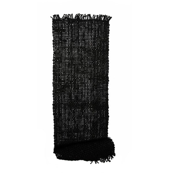 Tassel fekete asztali futó jutából, 150 x 45 cm - Simla