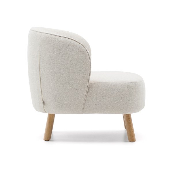 Krémszínű zsenília fotel Ulit – Kave Home-image-3