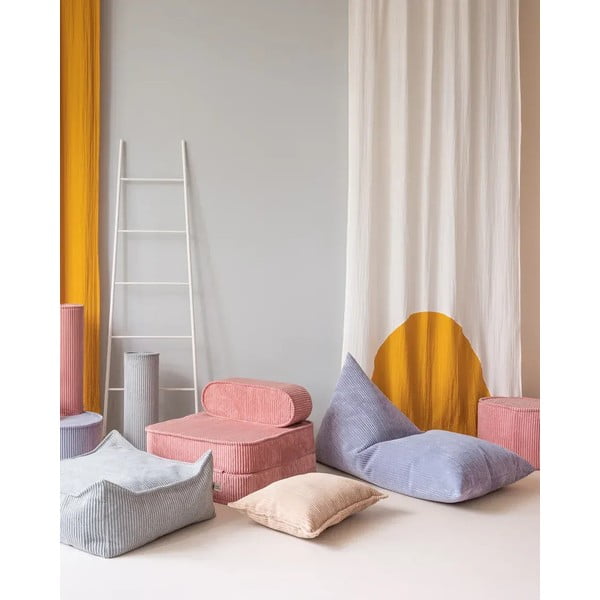 Világosbarna kordbársony párna gyerek kanapéhoz Bolster – Wigiwama-image-3