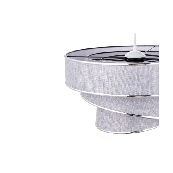 Szürke-ezüstszínű függőlámpa textil búrával ø 40 cm Couper – Opviq lights-image-2