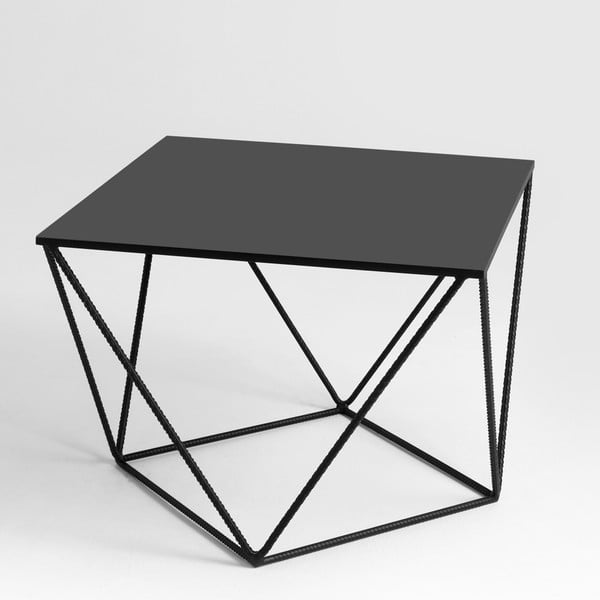 Daryl fekete tárolóasztal, 55 x 55 cm - Custom Form