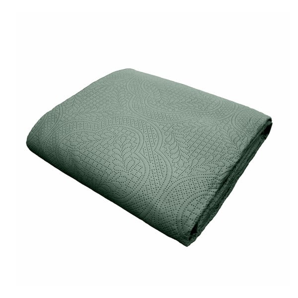 Zöld mikroszálas ágytakaró és párnahuzat szett 220x240 cm Romane – douceur d'intérieur