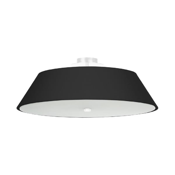 Fekete mennyezeti lámpa üveg búrával ø 60 cm Hektor - Nice Lamps