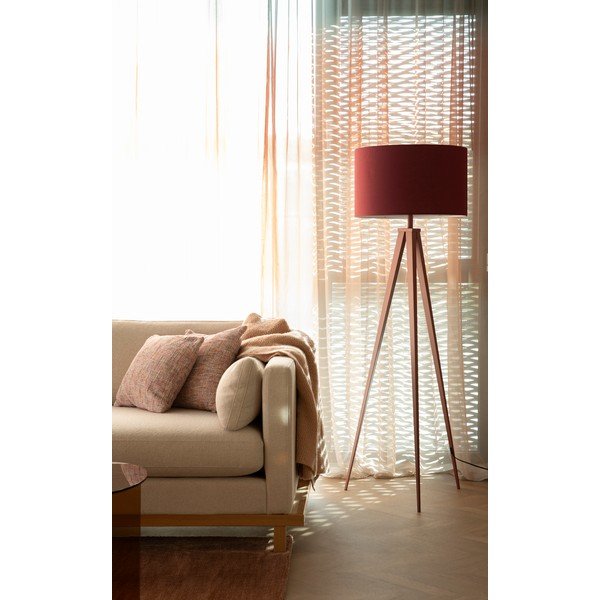 Borvörös állólámpa textil búrával (magasság 157 cm) Tripod – Zuiver-image-1