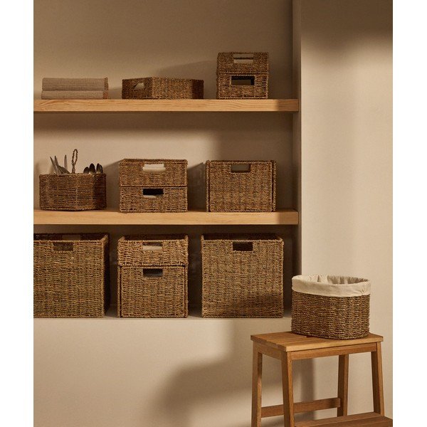 Tengerifű tárolókosár szett 2 db-os polcos állványhoz 32x27x22 cm Tossa – Kave Home-image-1