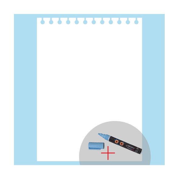 Notepaper írható tábla/fali matrica folyékony krétával - Ambiance-image-1