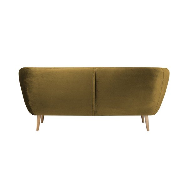 Benito mustársárga 3 személyes kanapé - Mazzini Sofas-image-4