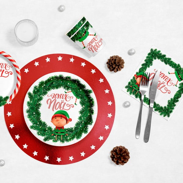 Szalvéta szett 20 db-os 33x33 cm Prankster Elf – Homéa-image-1