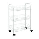 Siena fehér gurulós állvány, 3 db polccal - Metaltex