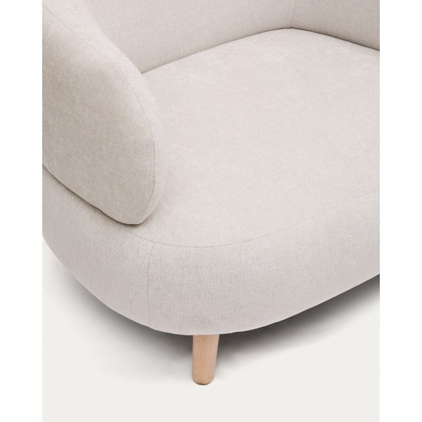 Bézs zsenília fotel Luisa – Kave Home-image-1