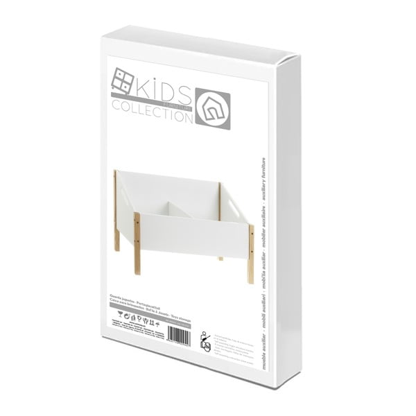 Fehér gyerek könyvespolc 63x42 cm – Casa Selección-image-4