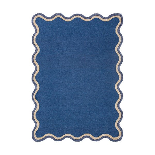 Sötétkék kézi szövésű gyapjúkeverék szőnyeg 160x230 cm Rivo Wool – Flair Rugs