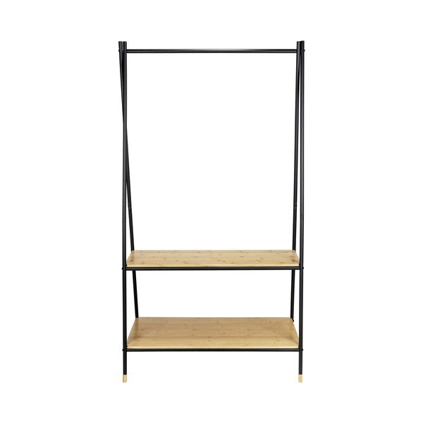 Fekete-natúr színű fém ruhatartó állvány Loft – Wenko-image-3
