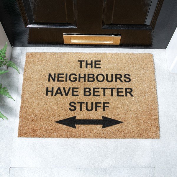 Kókuszrost lábtörlő 40x60 cm Neighbours Have Better Stuff – Artsy Doormats-image-2