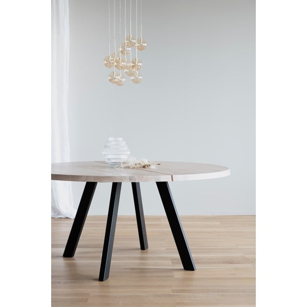 Freddie kerek étkezőasztal fehérített tölgyfából, ø 160 cm - Rowico-image-1