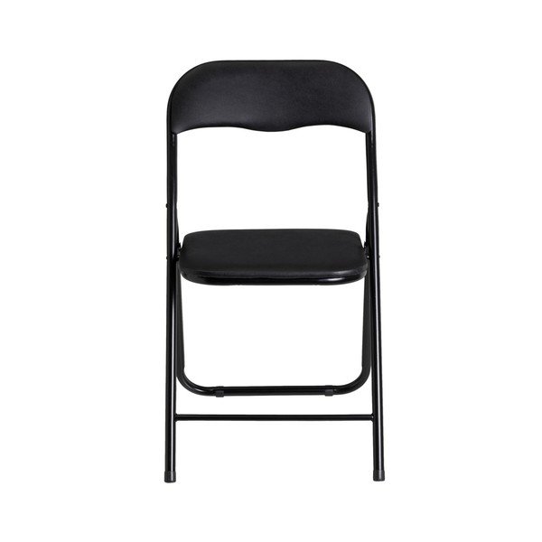 Fekete bőr utánzat összecsukható étkezőszék – Casa Selección-image-1