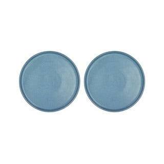 Fjord 2 db-os kék porcelán desszertes tányér szett, ø 20,8 cm - Villa Collection