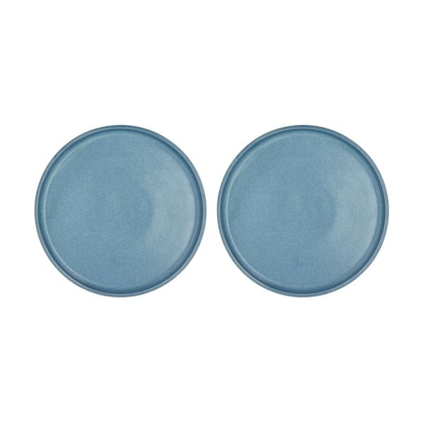 Fjord 2 db-os kék porcelán desszertes tányér szett, ø 20,8 cm - Villa Collection