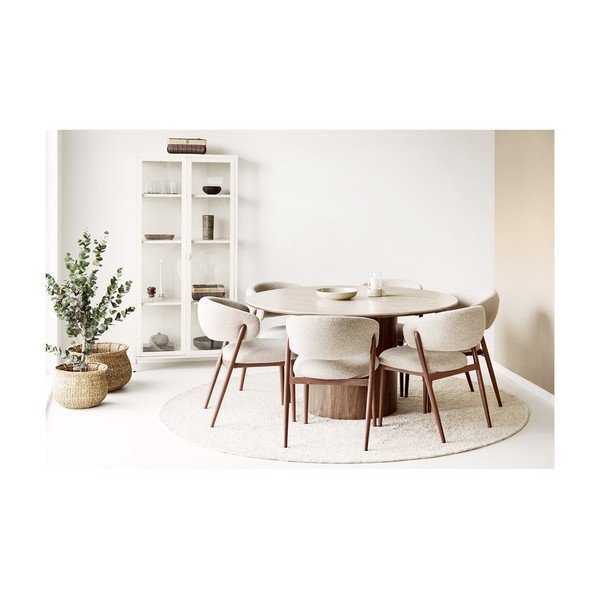 Kerek étkezőasztal kerámia asztallappal ø 140 cm Delphi – House Nordic-image-1