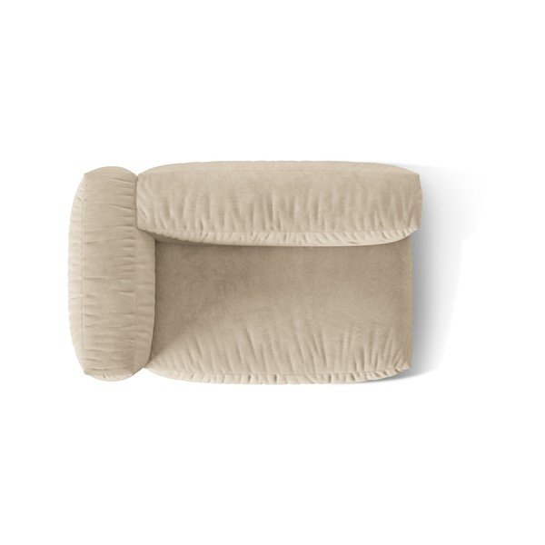 Bézs bársony kanapé modul (bal oldali) Martina – Micadoni -image-3