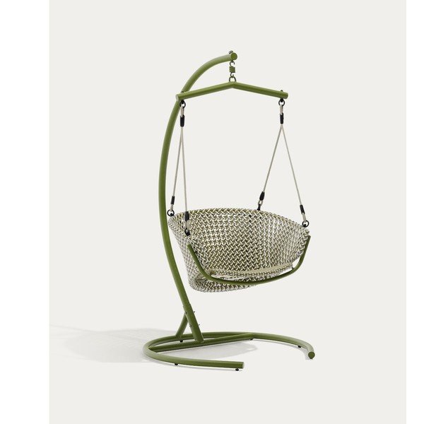 Zöld rattan kerti függőfotel Saliga – Kave Home