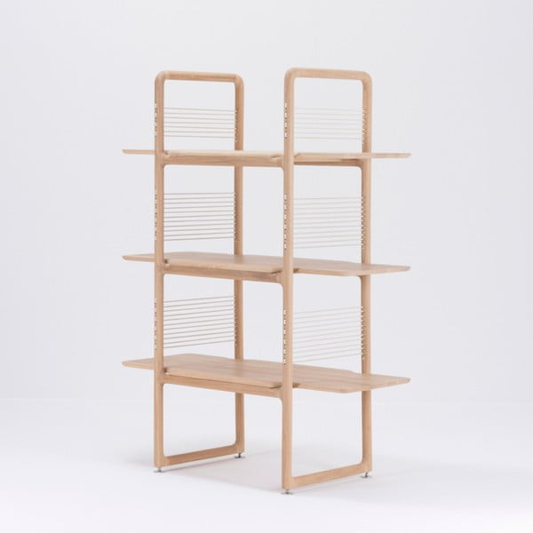 Muse könyvespolc tömör tölgyfából, magasság 140 cm - Gazzda-image-2