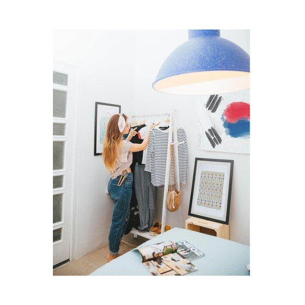 Rack fehér ruhaállvány - Really Nice Things-image-1