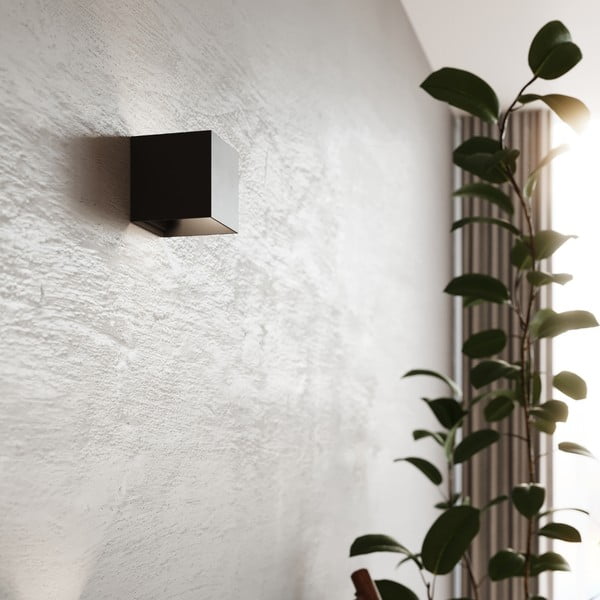 Fekete LED fali lámpa Pinio – Sollux-image-1