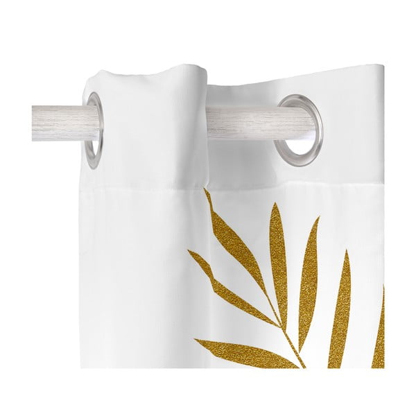 Fehér függöny 140x300 cm Foliage – Blanc-image-1