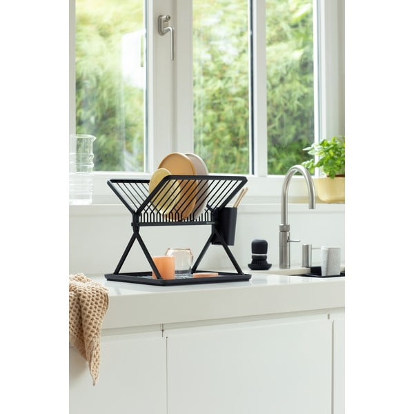 Sötétszürke fém kétszintes edényszárító 37x33 cm – Brabantia-image-1