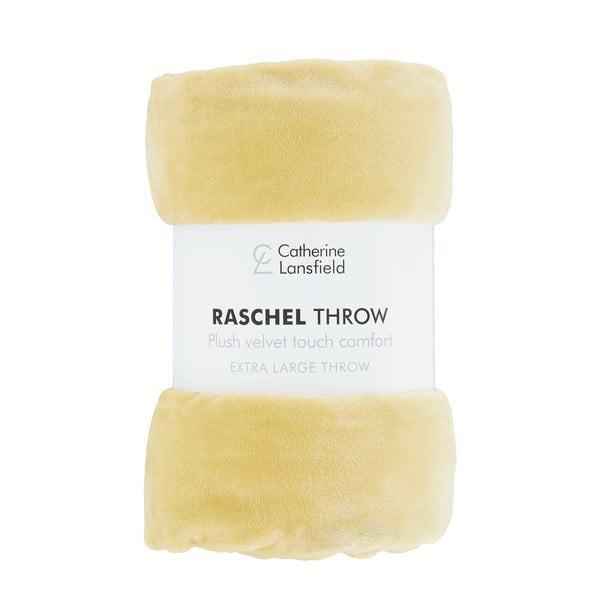 Sárga ágytakaró 200x240 cm Raschel – Catherine Lansfield-image-2