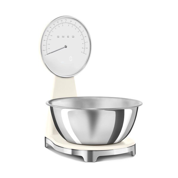 Krémszínű műanyag digitális konyhai mérleg – SMEG-image-4