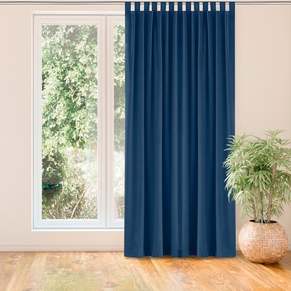 Sötétkék függöny 200x245 cm Vila – Homede-image-1