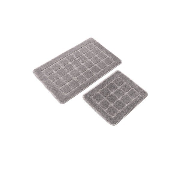 Szürke fürdőszobai kilépő szett 2 db-os 50x80 cm Kareli – Foutastic