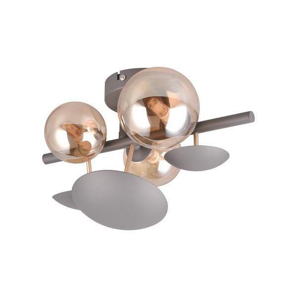 Szürke-aranyszínű fali lámpa Bubble – Trio Select
