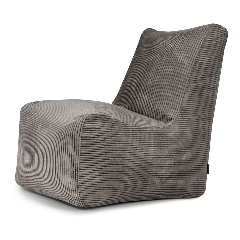 Sötétszürke kordbársony babzsákfotel Seat Lounge  SLOWDOWN