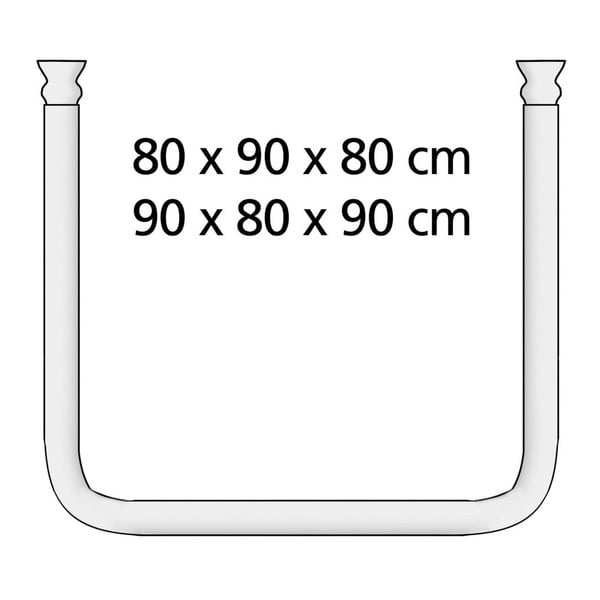 Black fekete univerzális sarok zuhanyfüggöny rúd, ø 2 cm - Wenko-image-4