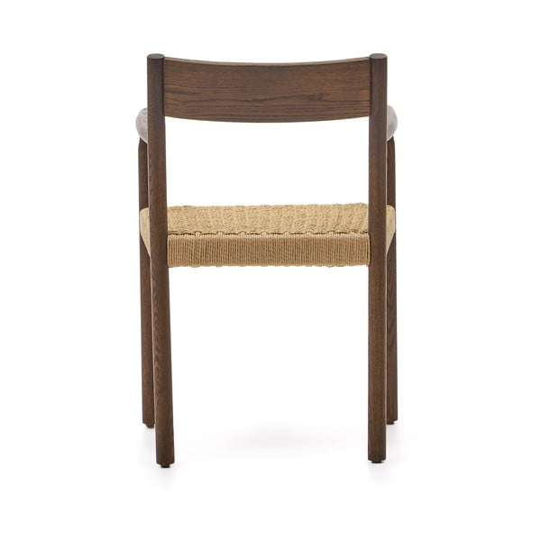 Barna-natúr színű tölgyfa étkezőszék Yalia – Kave Home-image-4