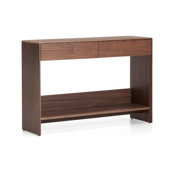 Sötét natúr színű komód diófa dekorral 120x81x35 cm Norlen – Kave Home