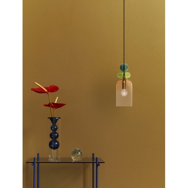 Aranyszínű üveg függőlámpa ø 11 cm Murano – Nova Luce-image-1