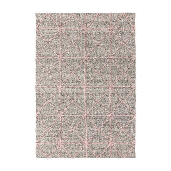 Carpets Prism szürke-rózsaszín szőnyeg, 120 x 170 cm - Asiatic Carpets