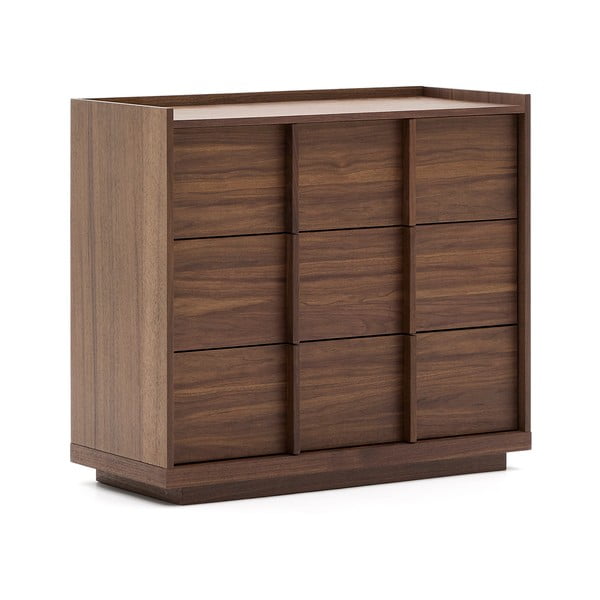 Barna komód diófa dekorral 100x78x50 cm Onix – Kave Home-image-3