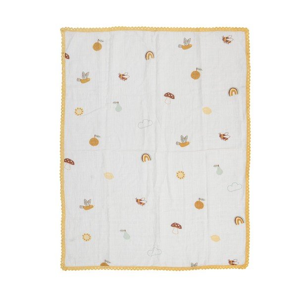 Fehér gyerek takaró 80x100 cm Agnes – Bloomingville Mini-image-2