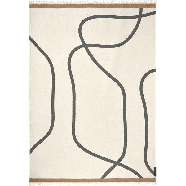 Krémszínű takaró 130x175 cm Shadow  – Mette Ditmer Denmark