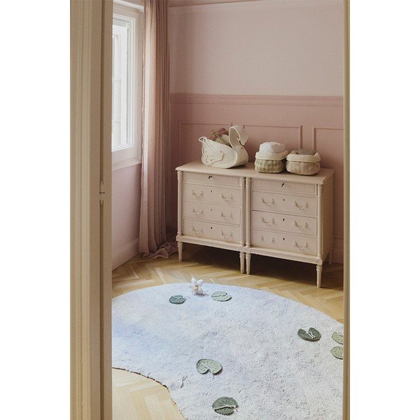 Világos rózsaszín textil játéktároló kosár 30x20x20 cm Swan Rose – Lorena Canals-image-2