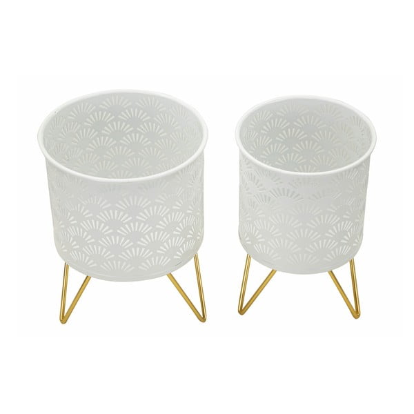 Fém virágtartó állvány szett 2 db-os ø 16 cm (magasság 20 cm) Carly – Mauro Ferretti-image-2