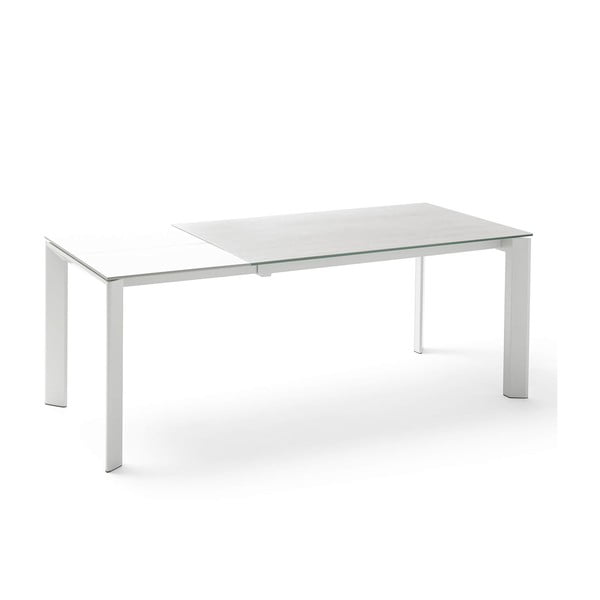 Tamara Snow szürke-fehér meghosszabbítható étkezőasztal, hossza 160/240 cm - sømcasa