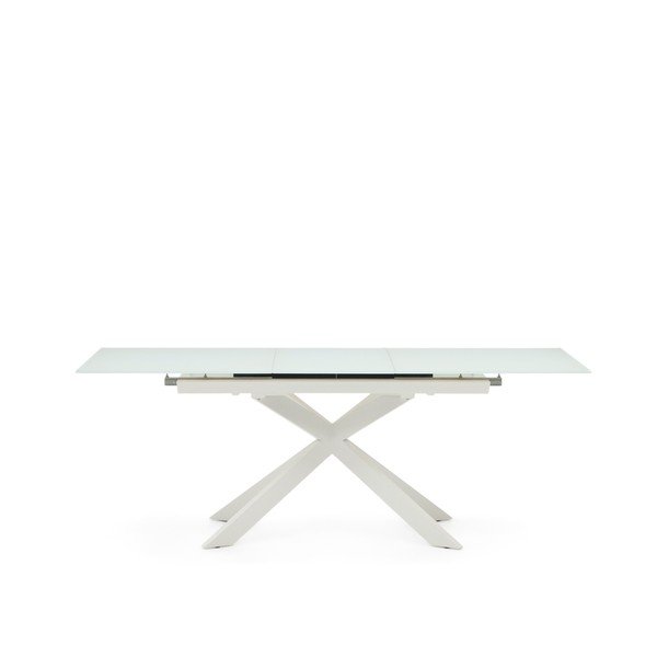 Bővíthető étkezőasztal üveg asztallappal hosszabbító asztallappal 90x160 cm Atminda – Kave Home-image-4